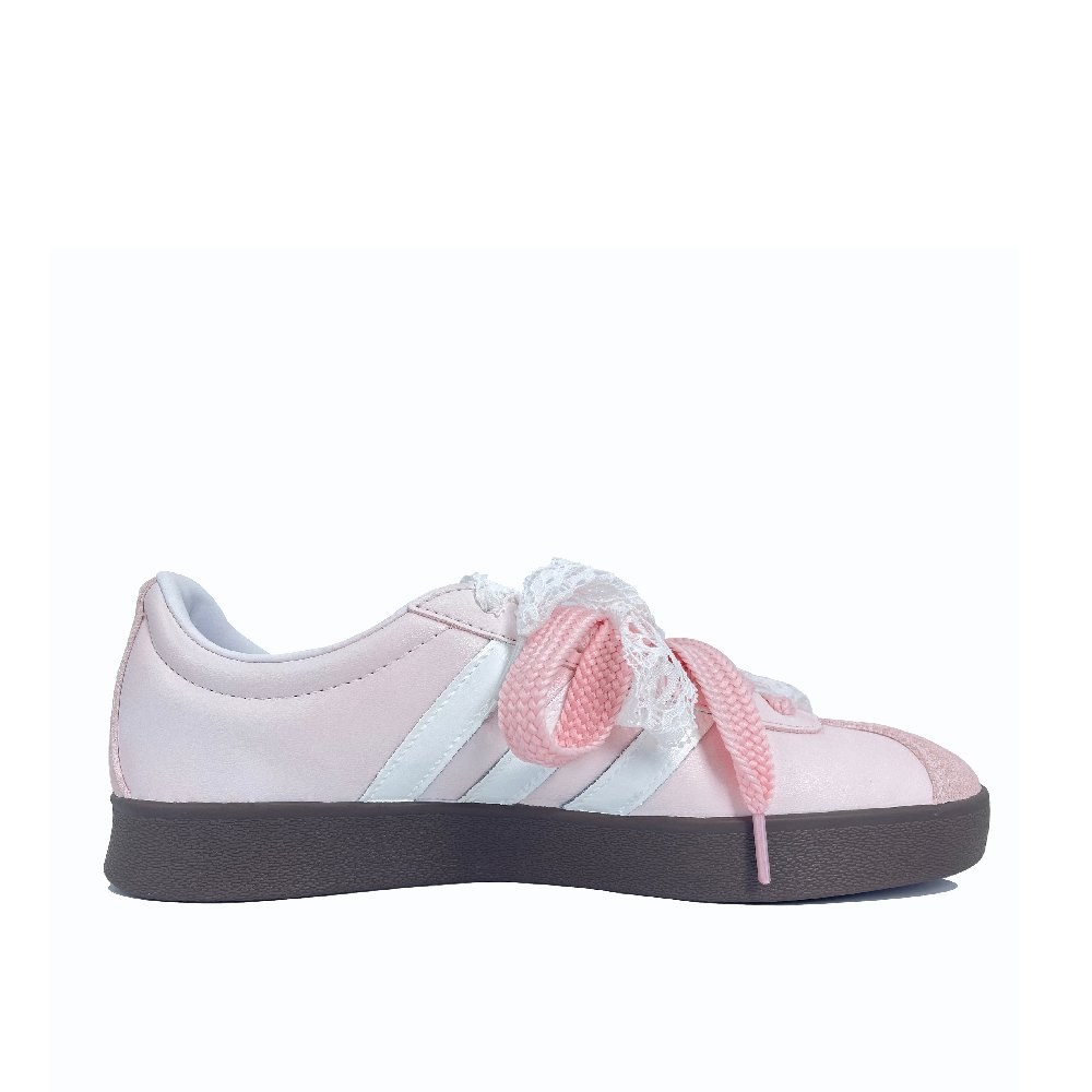 Adidas Neo VL Court Lifestyle Wax Apple Fruit Coverage Quick Dry Lightweight Low Top Skateboard Shoes Unisex Pink White