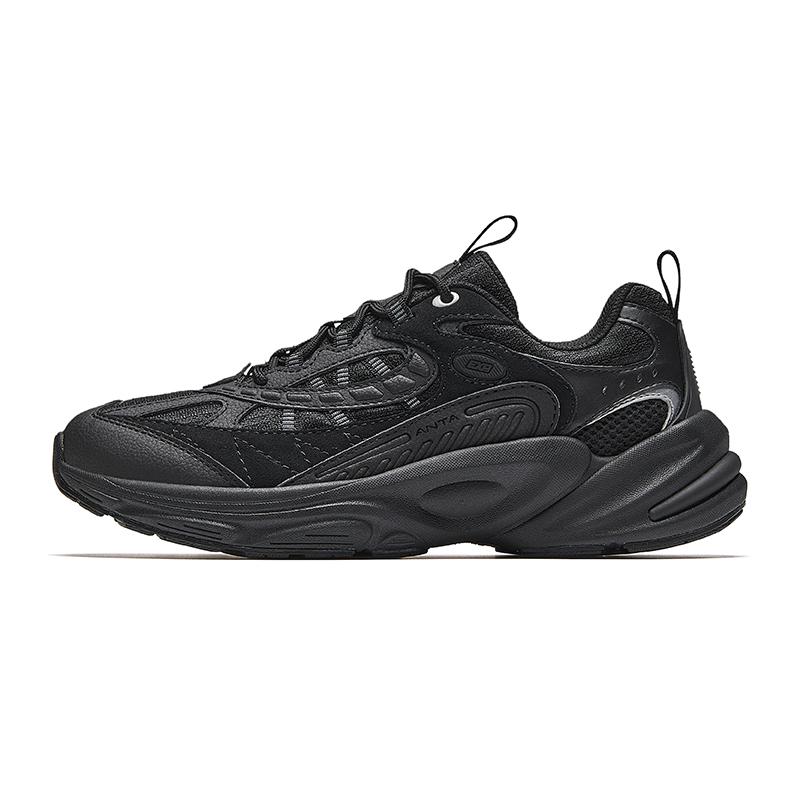 Anta Anti Slip Wear Resistant Low Top Casual Running Shoes Women's Basic Black