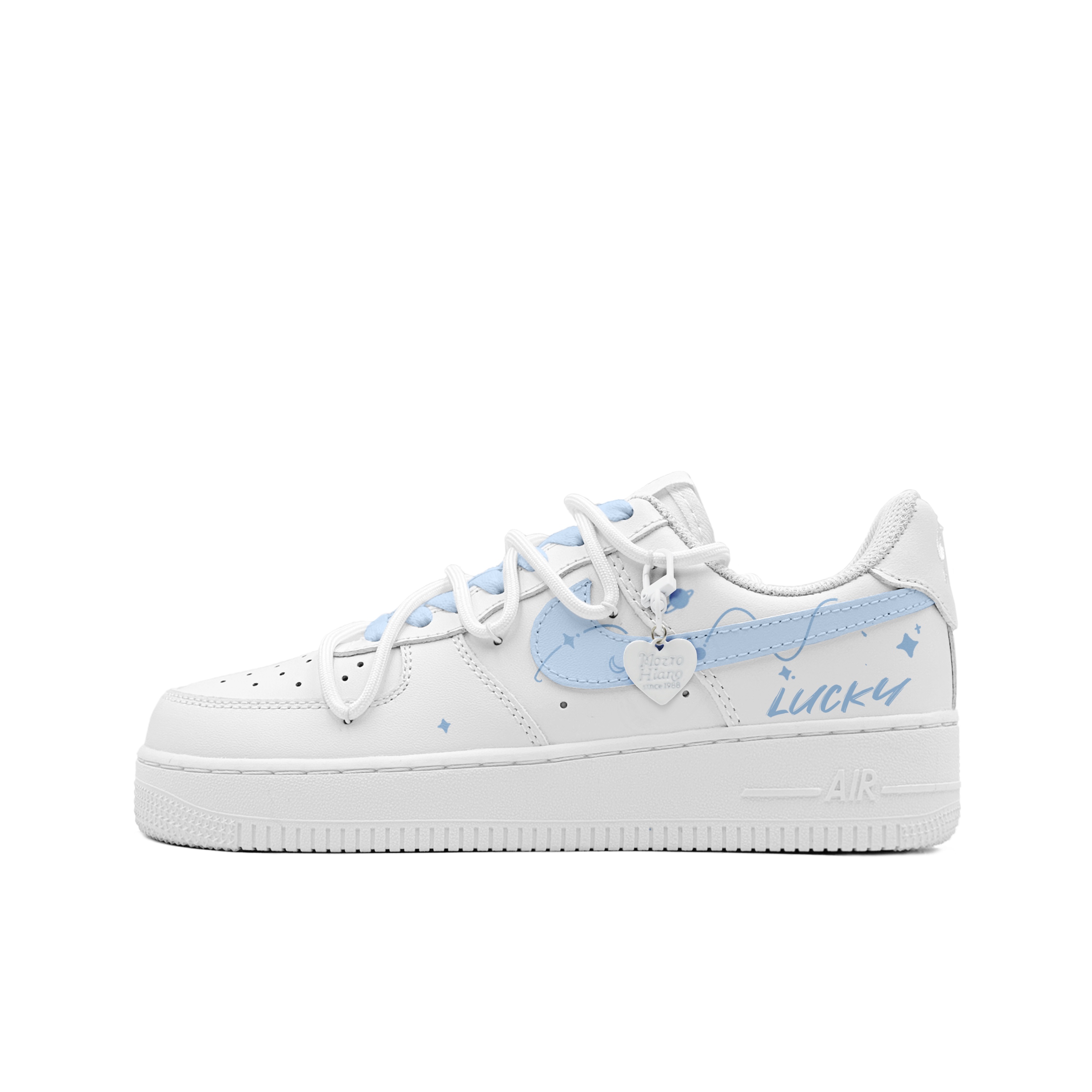 Nike Air Force 1 Anti Slip Wear Resistant Low Top Skateboard Shoes Unisex Blue White купить в интернет-магазине Yoocart с быстрой доставкой по России.