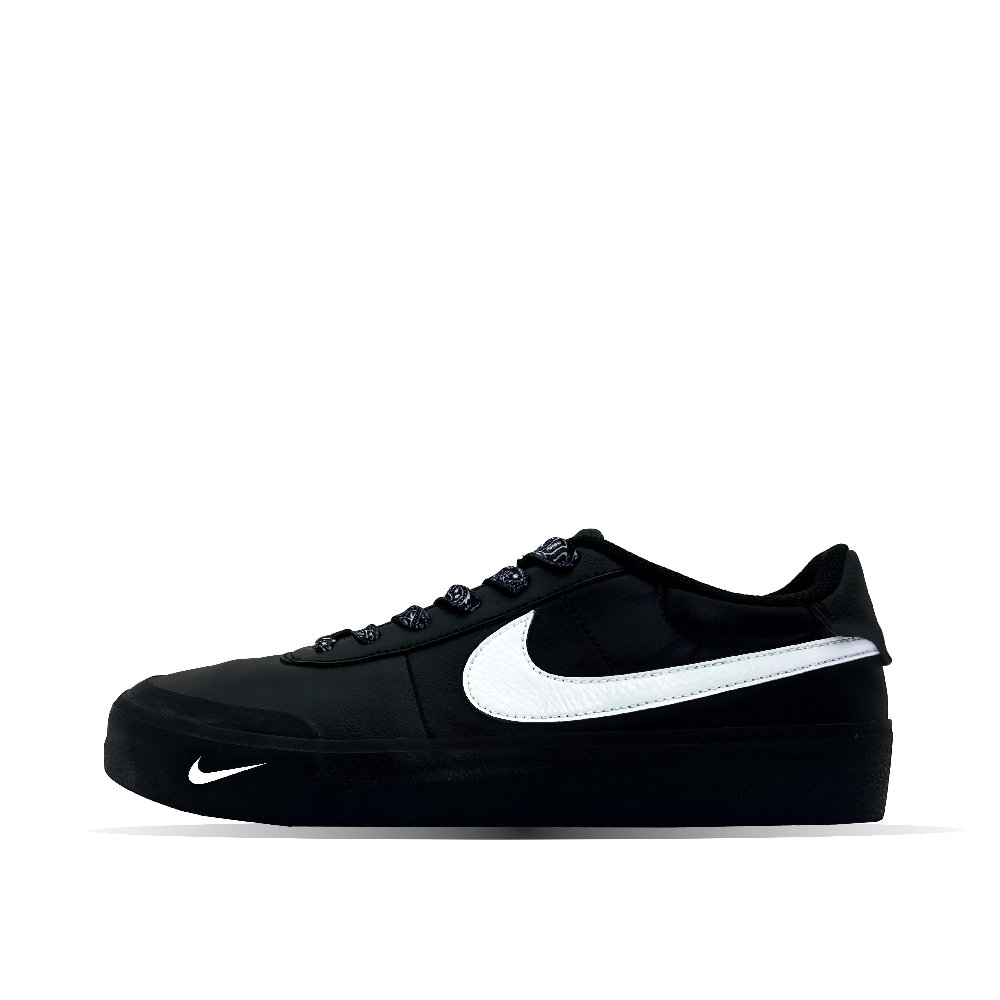Nike Court Shot Night Hunt Anti Slip Wear Resistant Low Top Skateboard Shoes Men's Black White