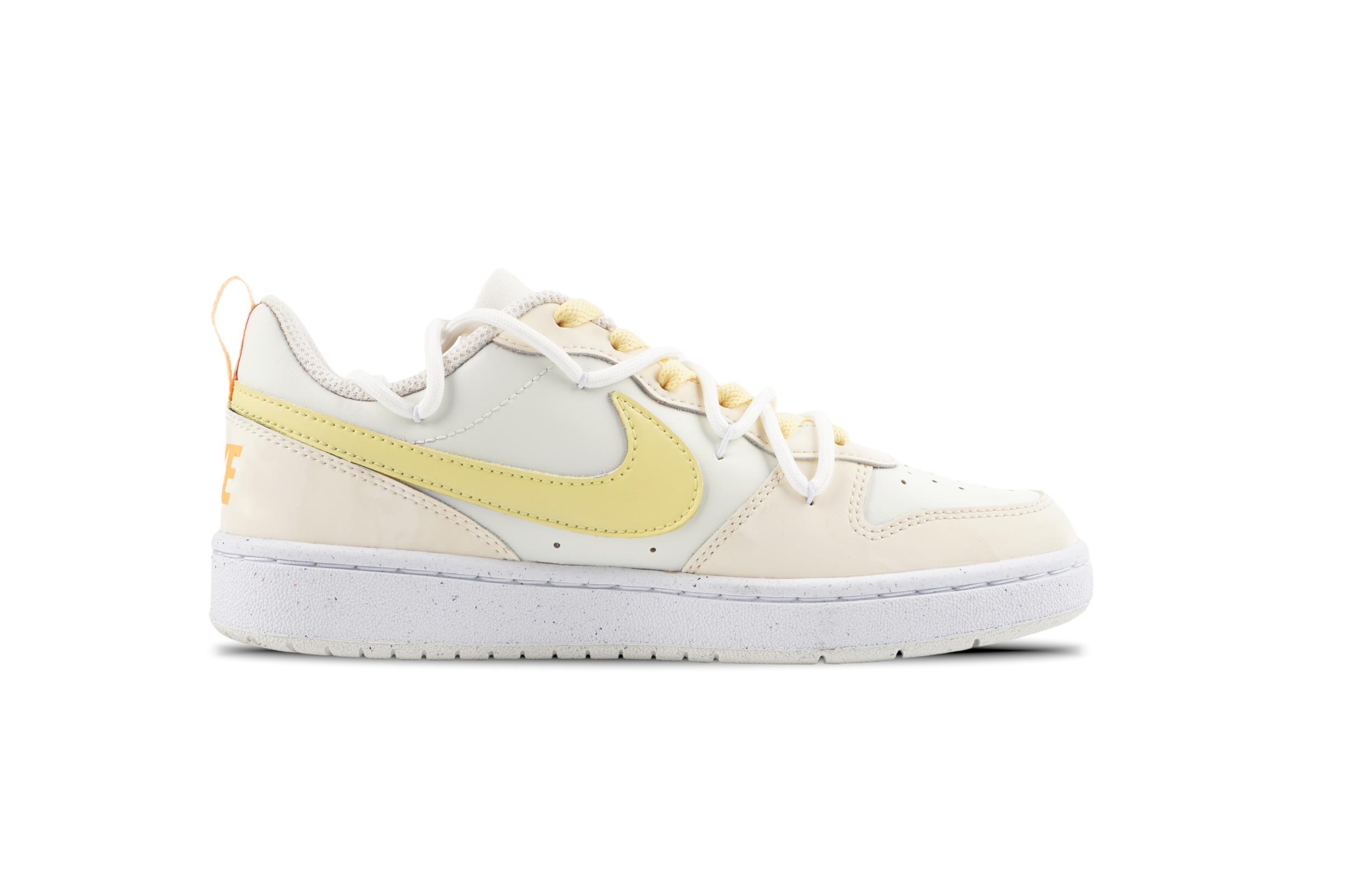 Nike Court Borough Slip Resistant Abrasion Resistant Low top Skateboard Shoes GS White Yellow