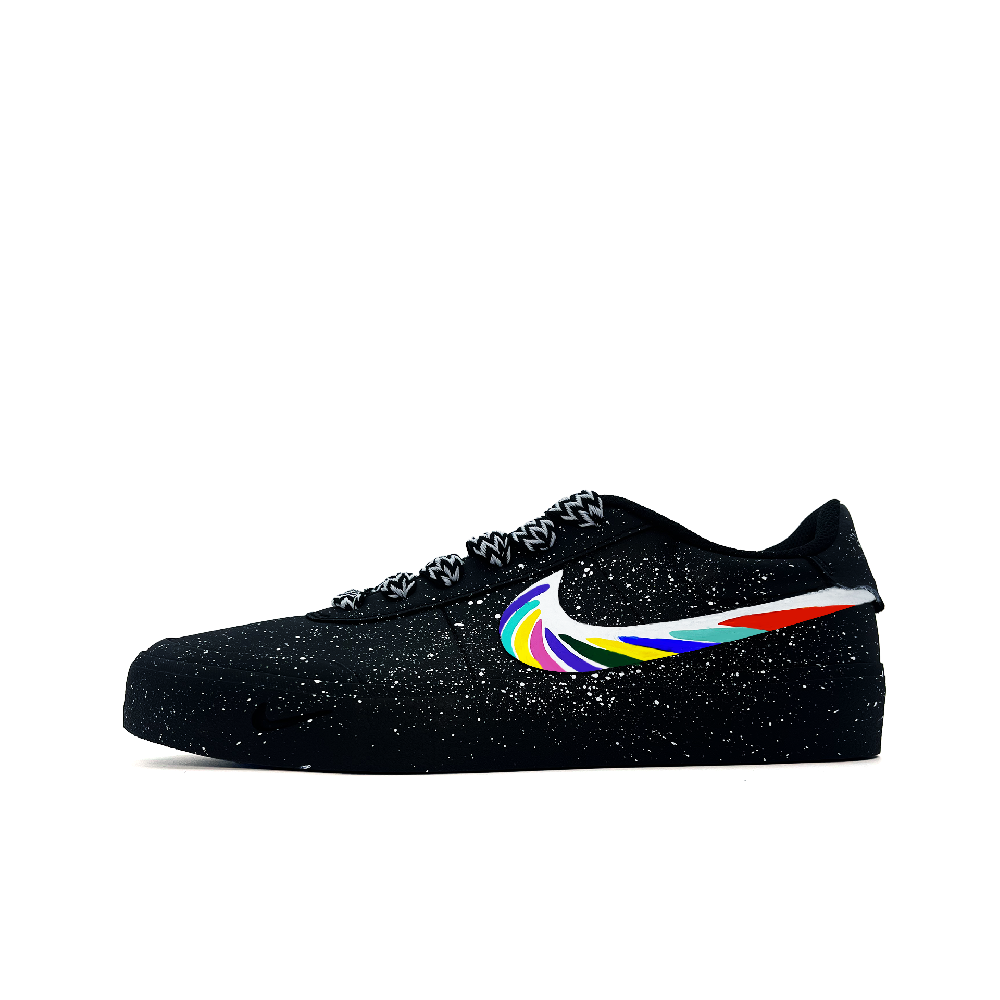 Nike Court Shot Sugar Candy Abrasion Resistant Low Top Skateboard Shoes Men's Black