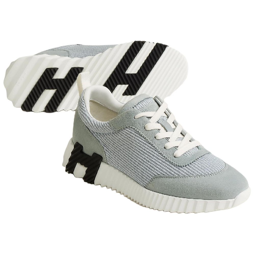 HERMES Bouncing Low-Top Casual Shoes Women's Gray