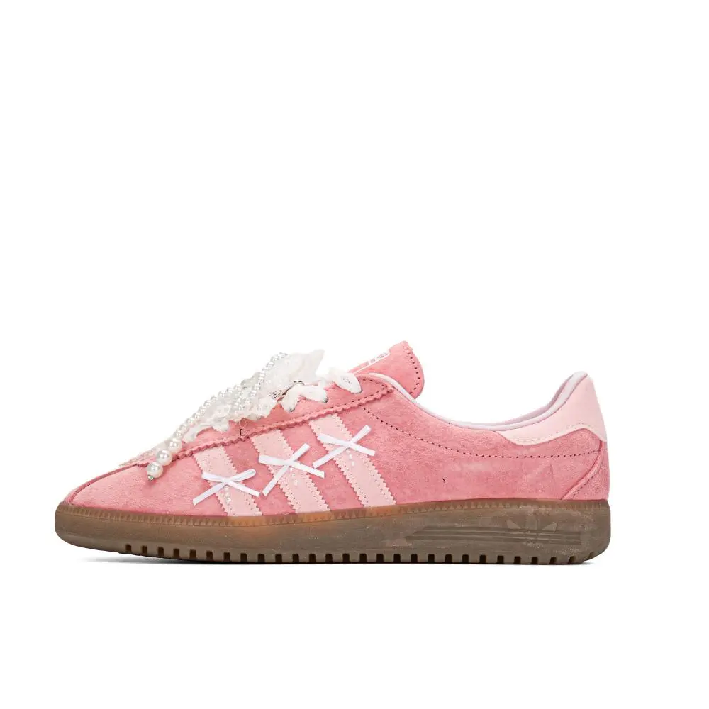 Adidas Originals Bermuda Pink Beauty Abrasion Resistant Low top Skateboard Shoes Unisex Pink