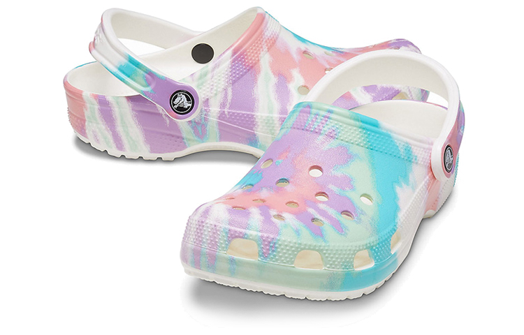 Crocs Classic Clog Pattern Crocs Flat Heel Sports Colorful Blue Sandals купить в интернет-магазине Yoocart с быстрой доставкой по России.