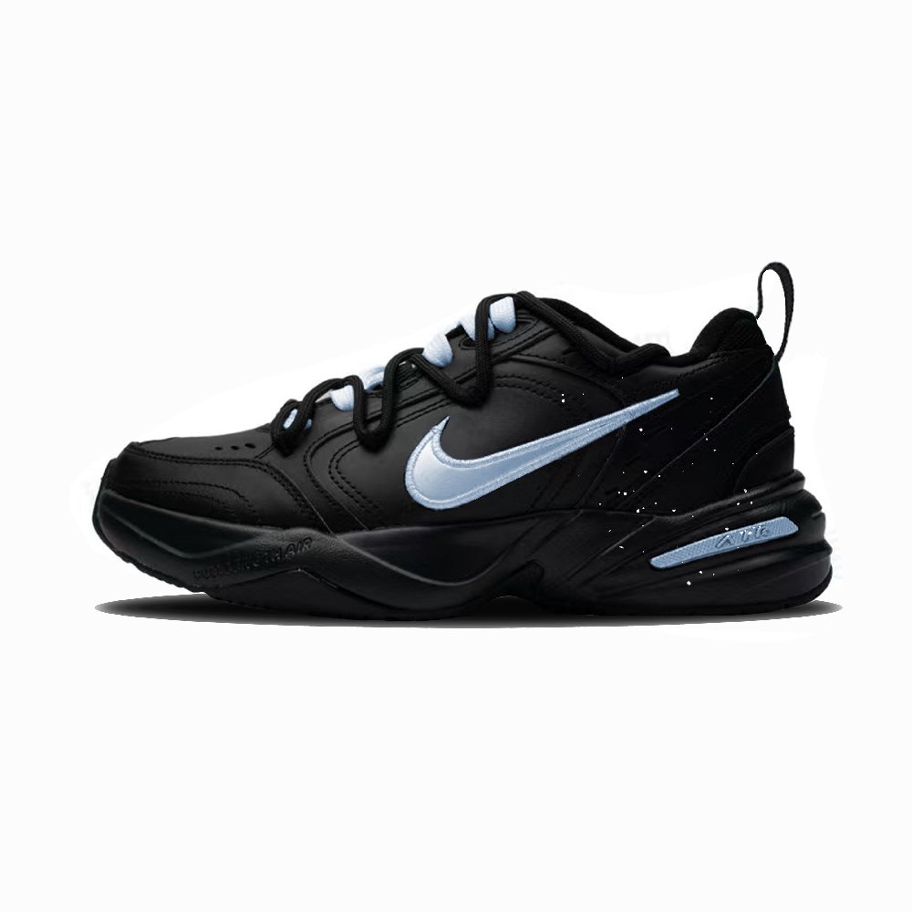 Nike Air Monarch 4 Lucky Blue Cushioned Slip-Resistant Abrasion-Resistant Low-Top Chunky Sneakers Unisex Blue Black