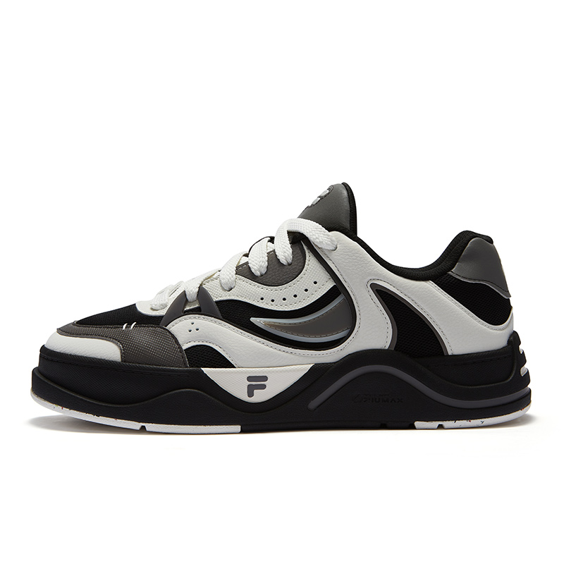 FILA FUSION 50 Quick Dry Low Top Skateboard Shoes Men's White Black