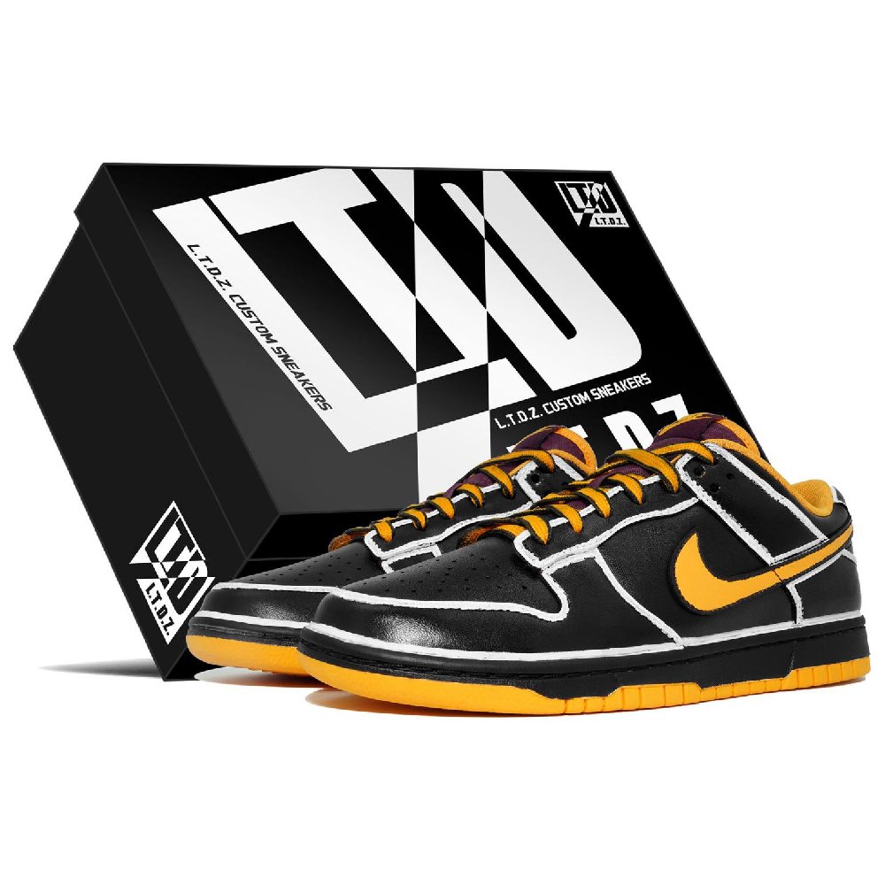 Nike Dunk Low Retro 'arizona State' Lightweight Anti Slip Skateboard Shoes Men's Yellow Black