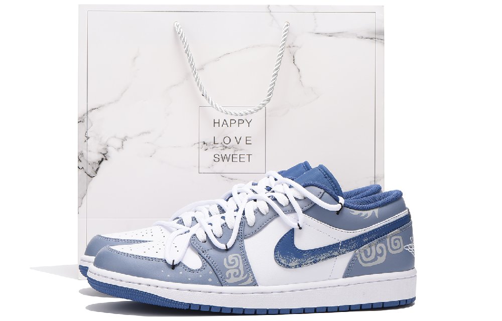 Jordan Air Jordan 1 Coverage Low Top Vintage Basketball Shoes Men's Marine Blue