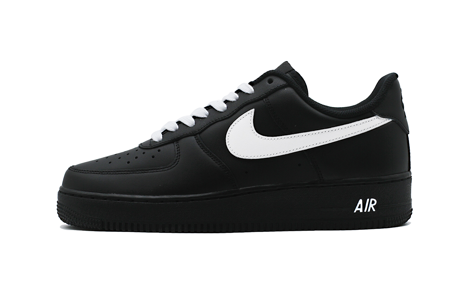 Nike Air Force 1 Black Warrior Abrasion Resistant Low Top Skateboard Shoes Unisex Black White