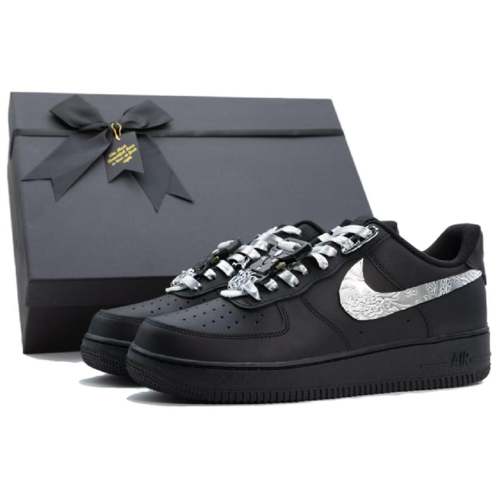 Nike Air Force 1 Skateboard Shoes Unisex Low Top Black