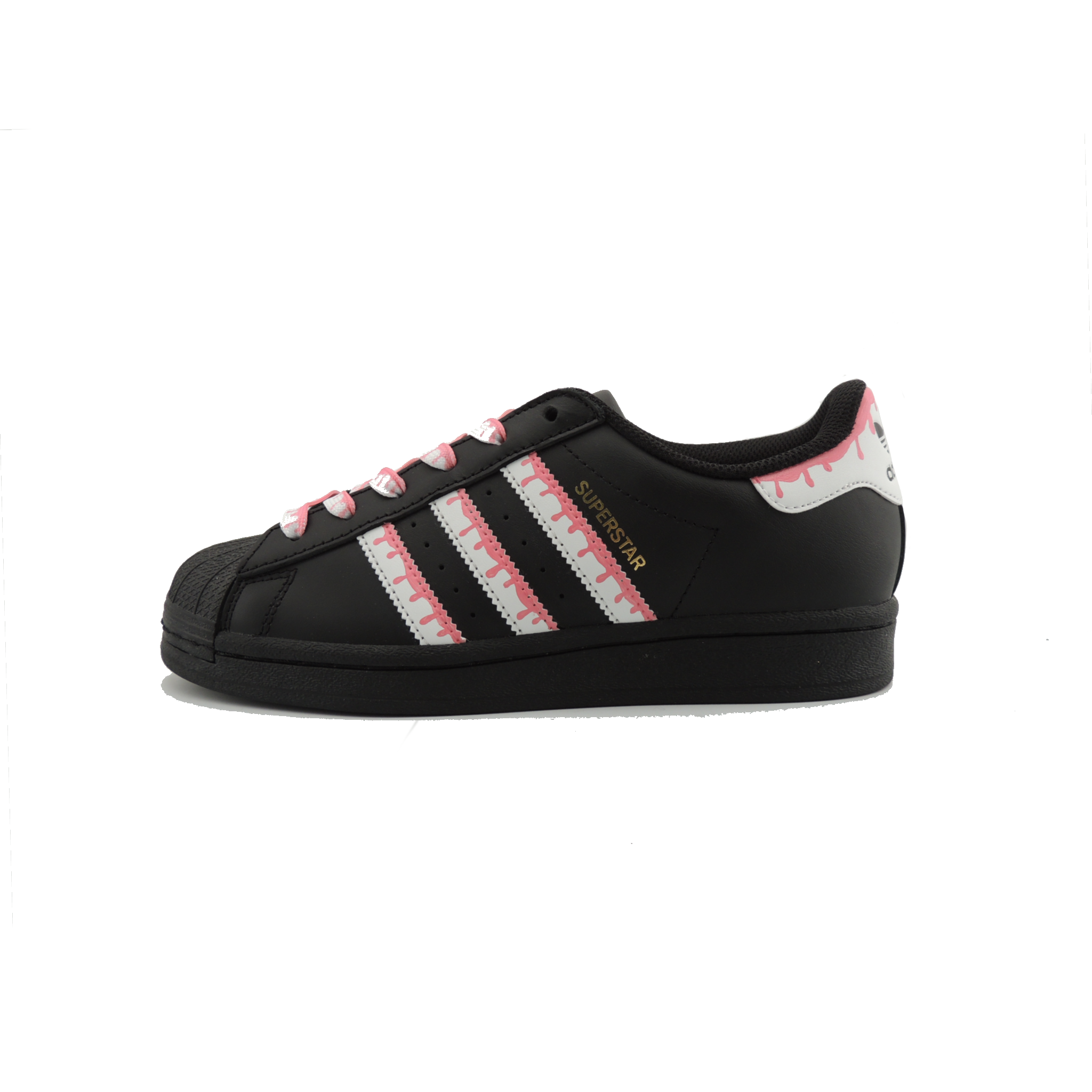 Adidas Originals SUPERSTAR Cushioning Low-Top Skateboard Shoes Unisex Black Pink