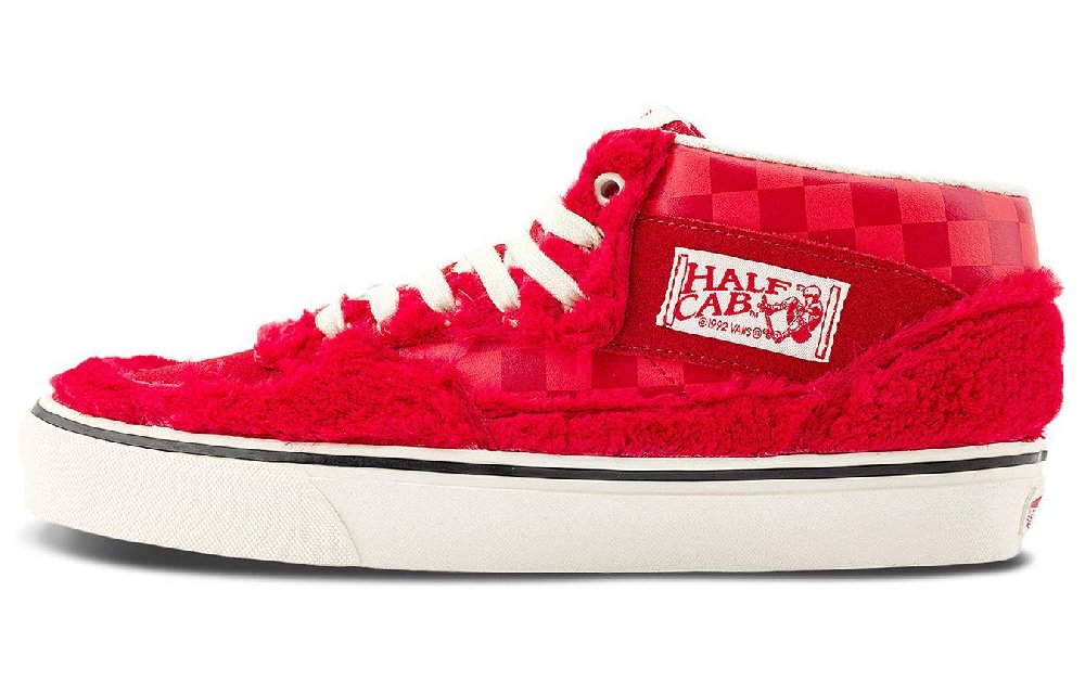 Vans Half Cab Durable Breathable Mid-Top Skateboard Shoes Unisex Red