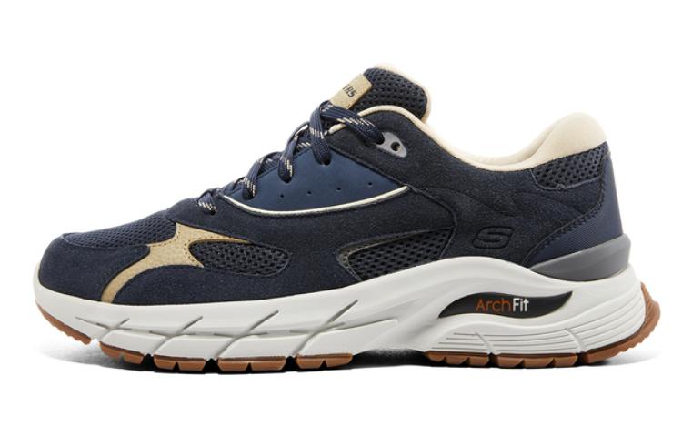 Skechers Arch Fit Cushioning Wear-Resistant Low-Top Casual Shoes Men's Navy