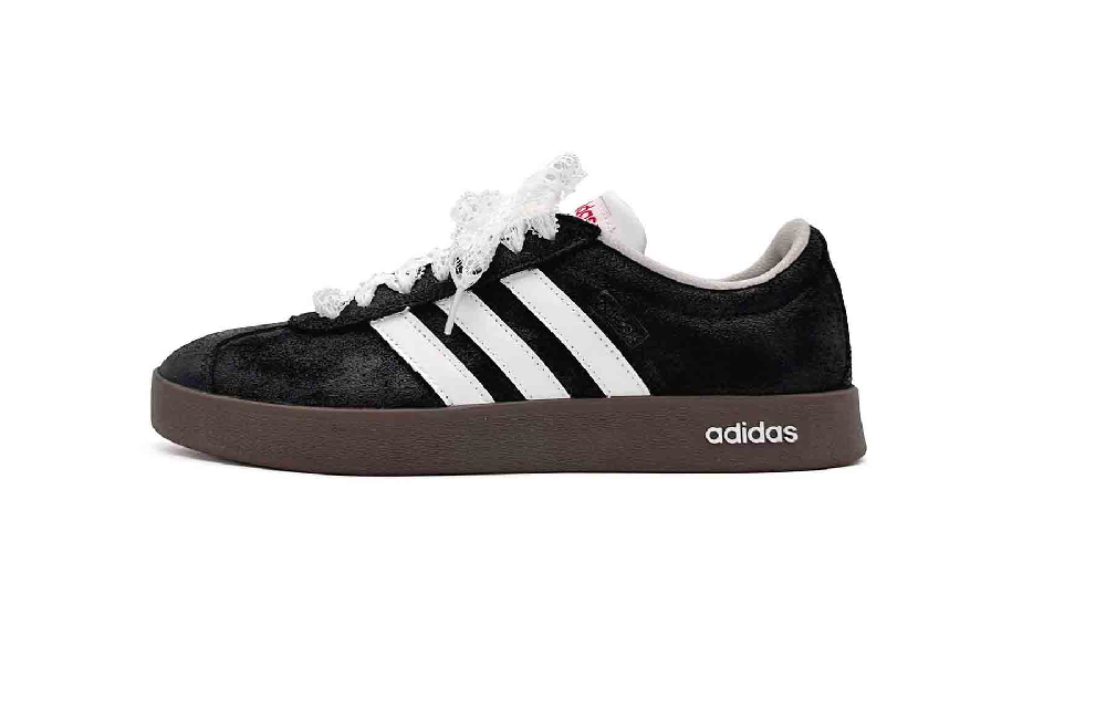 Adidas Neo VL Court 2.0 Abrasion Resistant Low Top Skateboard Shoes Unisex Black White