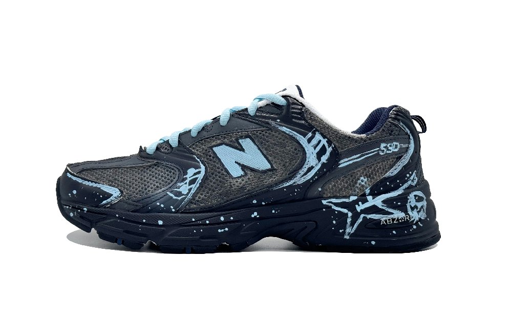 New Balance NB 530 Abrasion Resistant Low Top Running Shoes Unisex Black Blue