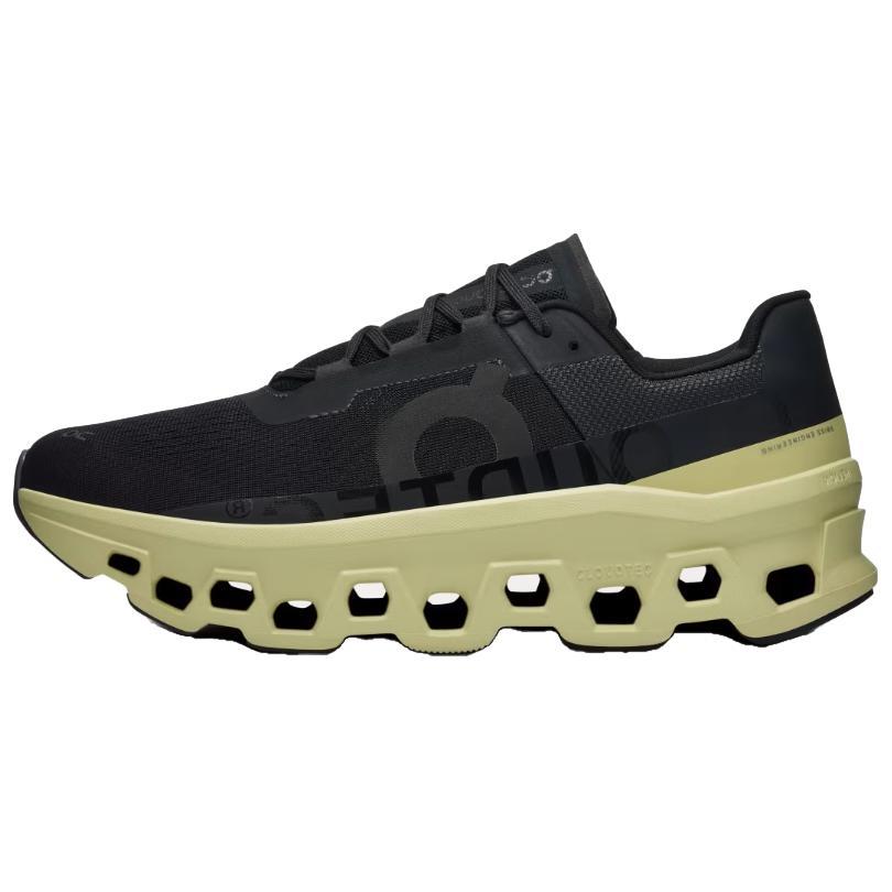 On CloudmOnster Running Shoes Men Low-top Black