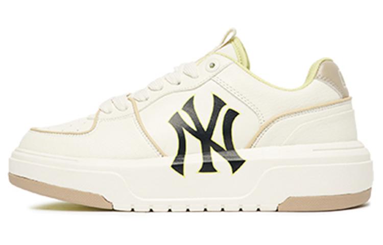 MLB Chunky Liner Slip Resistant Cushioning Abrasion Resistant Low Top Skateboard Shoes Unisex White Yellow