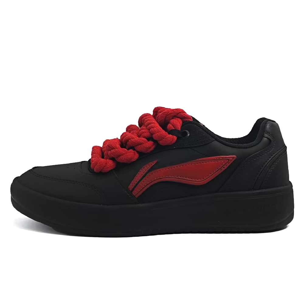 LiNing Yuanbao V3 Anti Slip And Wear Resistant Lightweight Low Top Skateboard Shoes Men's Black Red