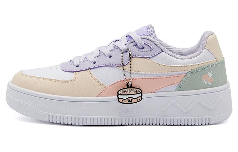 361° Fairy Anti Slip Wear Resistant Low Top Skateboard Shoes Women's White Purple