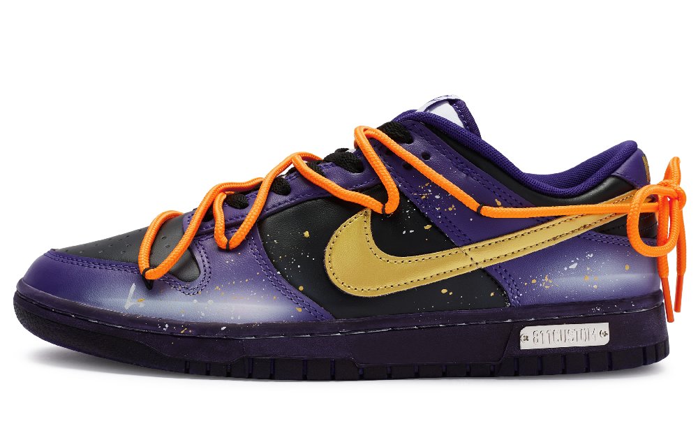 Nike Dunk 811 Manufacture, Night Assassination Low Top Skateboard Shoes Men's Purple Black Orange