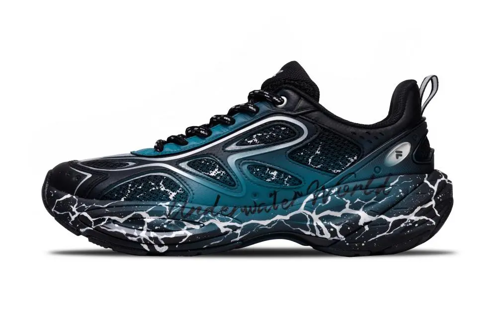 FILA FUSION BUZZARD II Meteorite Shoes 2nd Generation Casual Shoes Men's Mid top Black/White/Blue