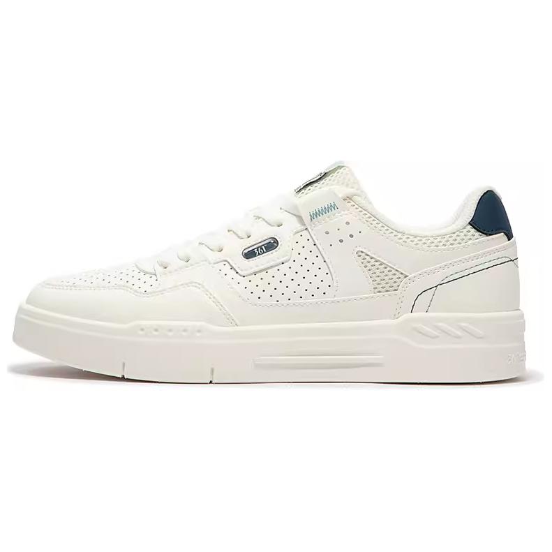 361° Anti Slip Wear Resistant Low Top Skateboard Shoes Men's White Blue