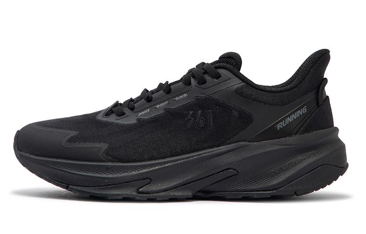 361° Yushan Cushioning Anti-Slip And Wear-Resistant Low-Top Running Shoes Women's Black Gray