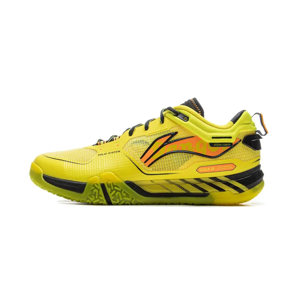 LiNing Slip Resistant, Abrasion Resistant, Breathable, Supportive Low top Badminton Shoes Unisex Yellow