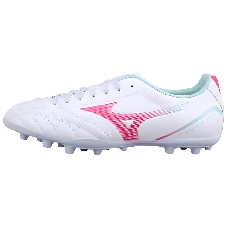 Mizuno AG Rubber Short Studs Anti-Slip Wear-Resistant Soccer Shoes Men's White Pink