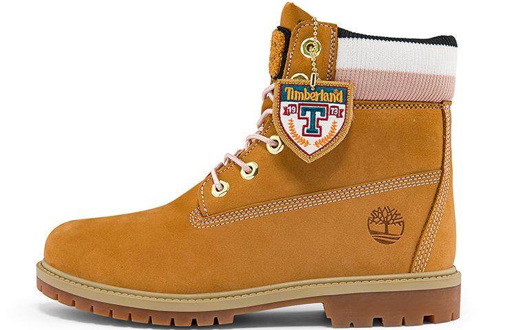 Timberland 6 Inch Heritage Premium Waterproof Boots 'Wheat Nubuck And Stripes' Women's