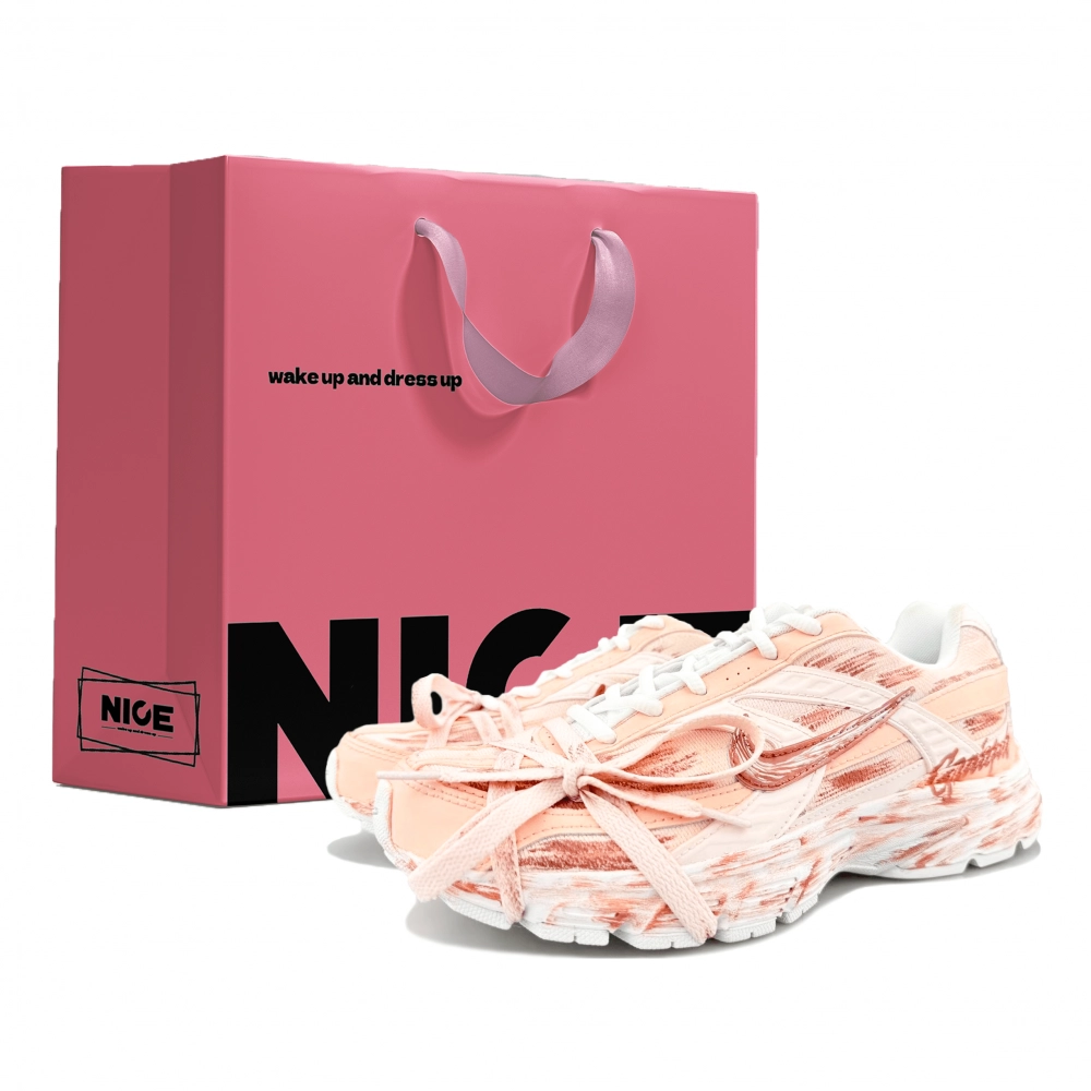 Nike Initiator Cushioning Abrasion Resistant Breathable Low top Running Shoes Unisex Pink