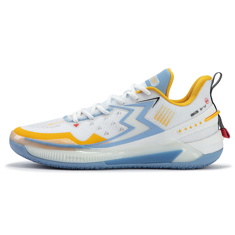 361° BIG3 5.0 Quick Denver Cushioning Anti-Slip Wear-Resistant Breathability Low-Top Basketball Shoes Unisex Sky Blue