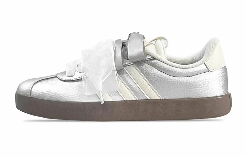 Adidas VS JOG 2.0 Dream Ballet Abrasion Resistant Low Top German Army Trainers Unisex Silver White