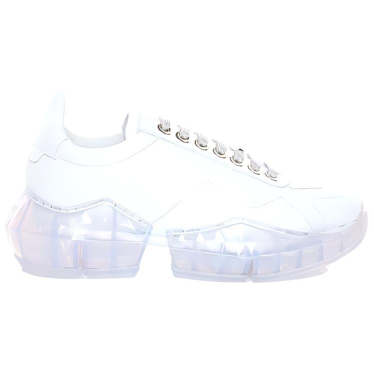 Jimmy Choo Diamond Slip Resistant, Abrasion Resistant, Lightweight Low Top Sports Casual Shoes Women's White
