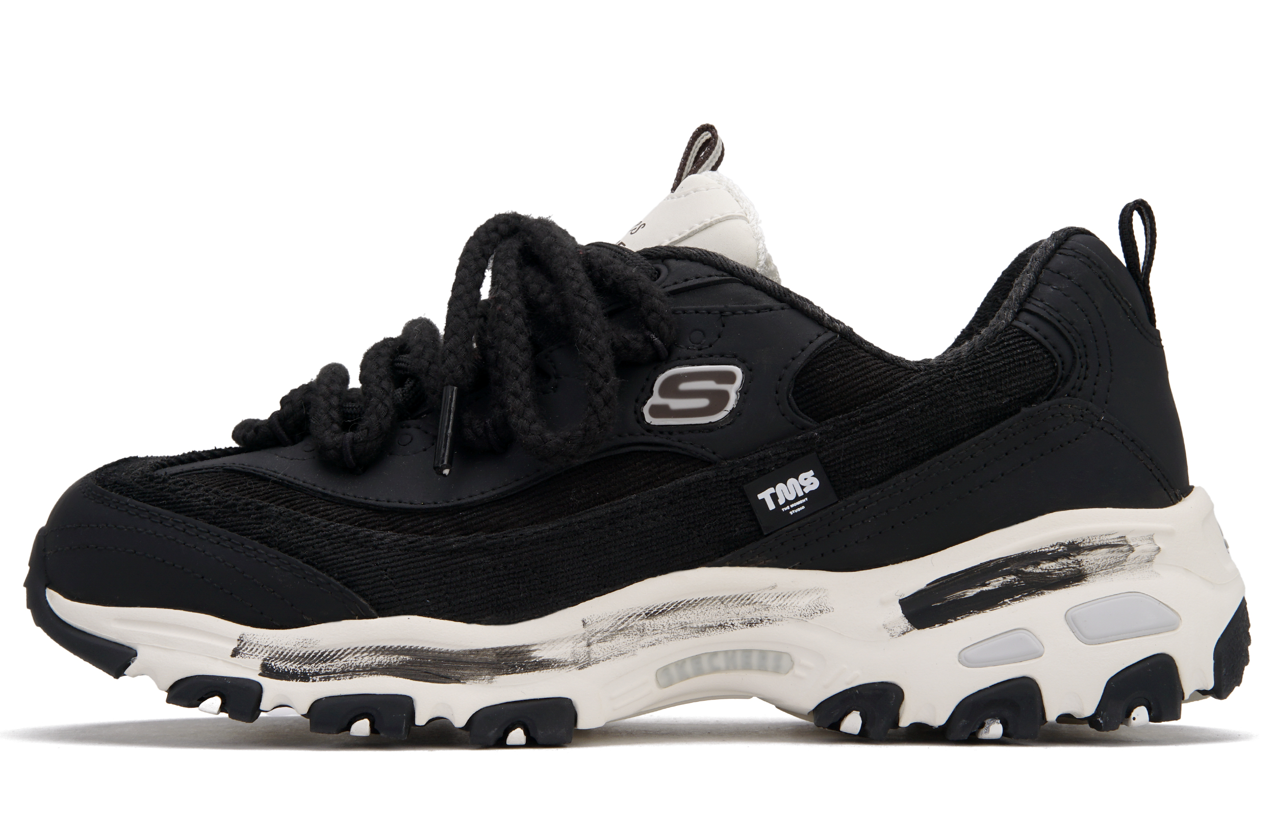 Skechers D'LITES 1.0 Moon Track Low top Chunky Sneakers Women's Black White