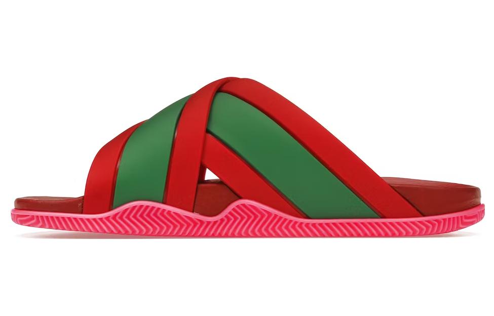 GUCCI Women's Web Stripe Slide Sandal 'Coral' Women's