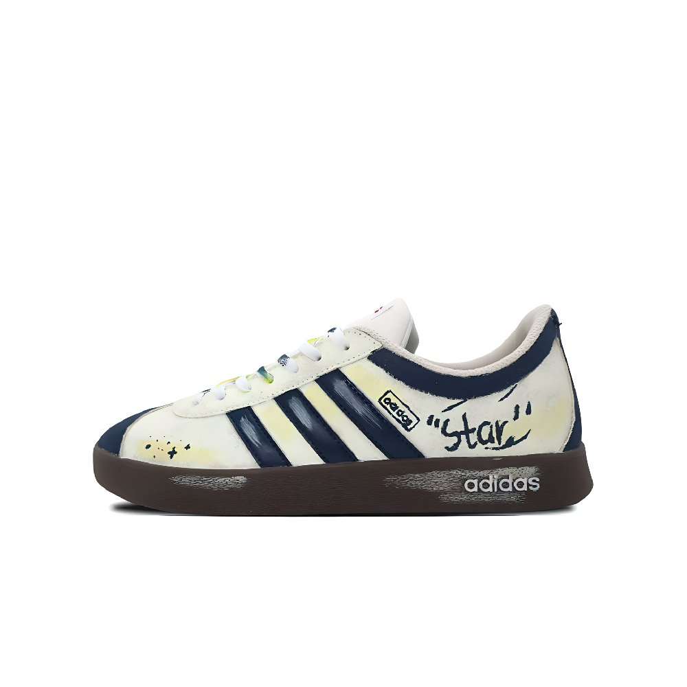 Adidas VL COURT 2.0 Starlight Chasing Wind And Shadow Low top Skateboard Shoes Unisex Blue White