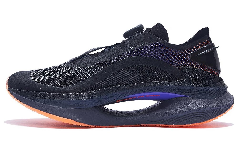 LiNing Jueying 䨻 Cushioned Slip-Resistant Breathable Rebound Low-Top Running Shoes Black Purple