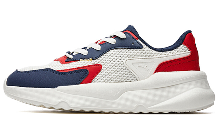 Anta Shock Absorbers Slip Resistant, Abrasion Resistant, Breathable Low Top Running Shoes Men's White Blue Red Casual