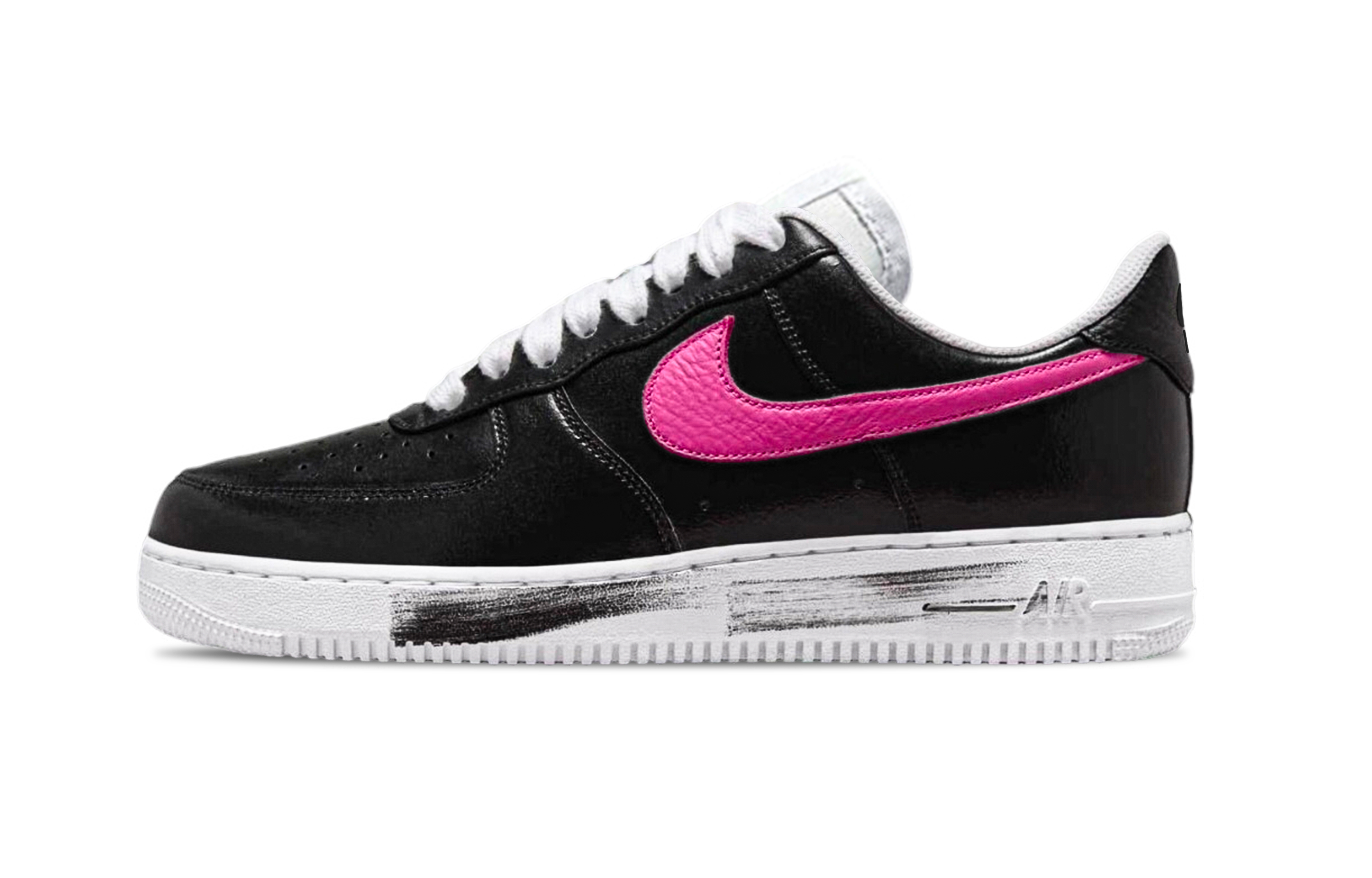 Nike Air Force 1 4 Colors Scraping Cards Abrasion Resistant Low top Skateboard Shoes Unisex Black Pink