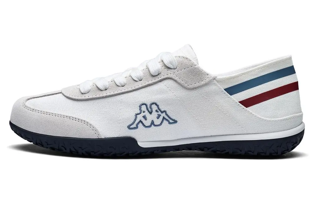 Kappa Back to Back Anti Slip Wear Resistant Low Top Skateboard Shoes Unisex White