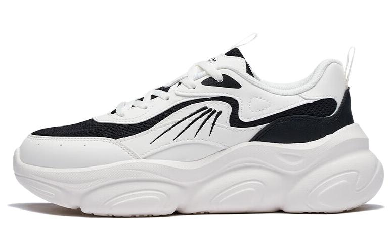 361° Anti-Slip Wear-Resistant Low-Top Chunky Sneakers Women's White Black