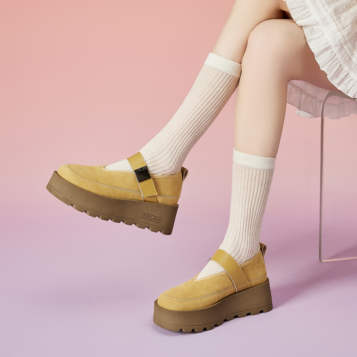 EBLAN Platform Mary Jane Shoes Women's купить в интернет-магазине Yoocart с быстрой доставкой по России.