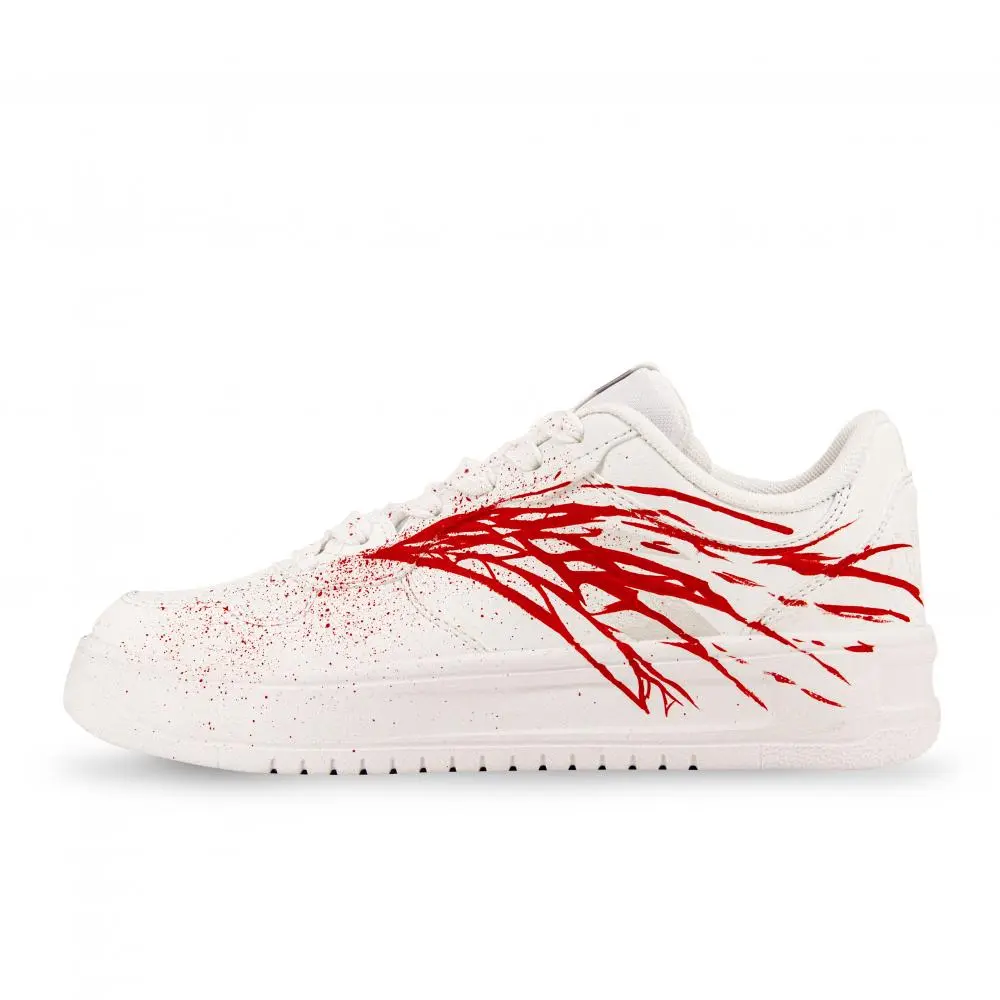 Anta Slip Resistant Shock Absorbers Lightweight Low top Skateboard Shoes Unisex Red