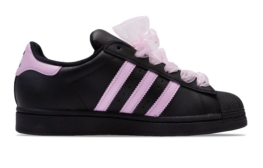 Adidas Originals SUPERSTAR Anti-Slip And Wear-Resistant Lightweight Low-Top Skateboard Shoes Unisex Black Purple