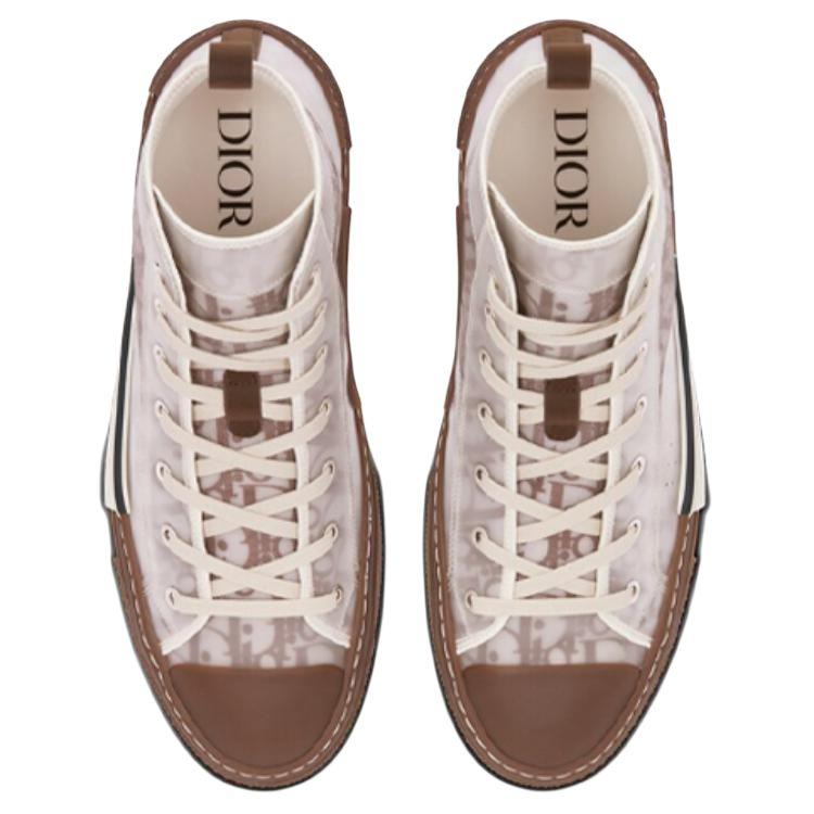 DIOR B23 High Top Coffee White DIOR Oblique
