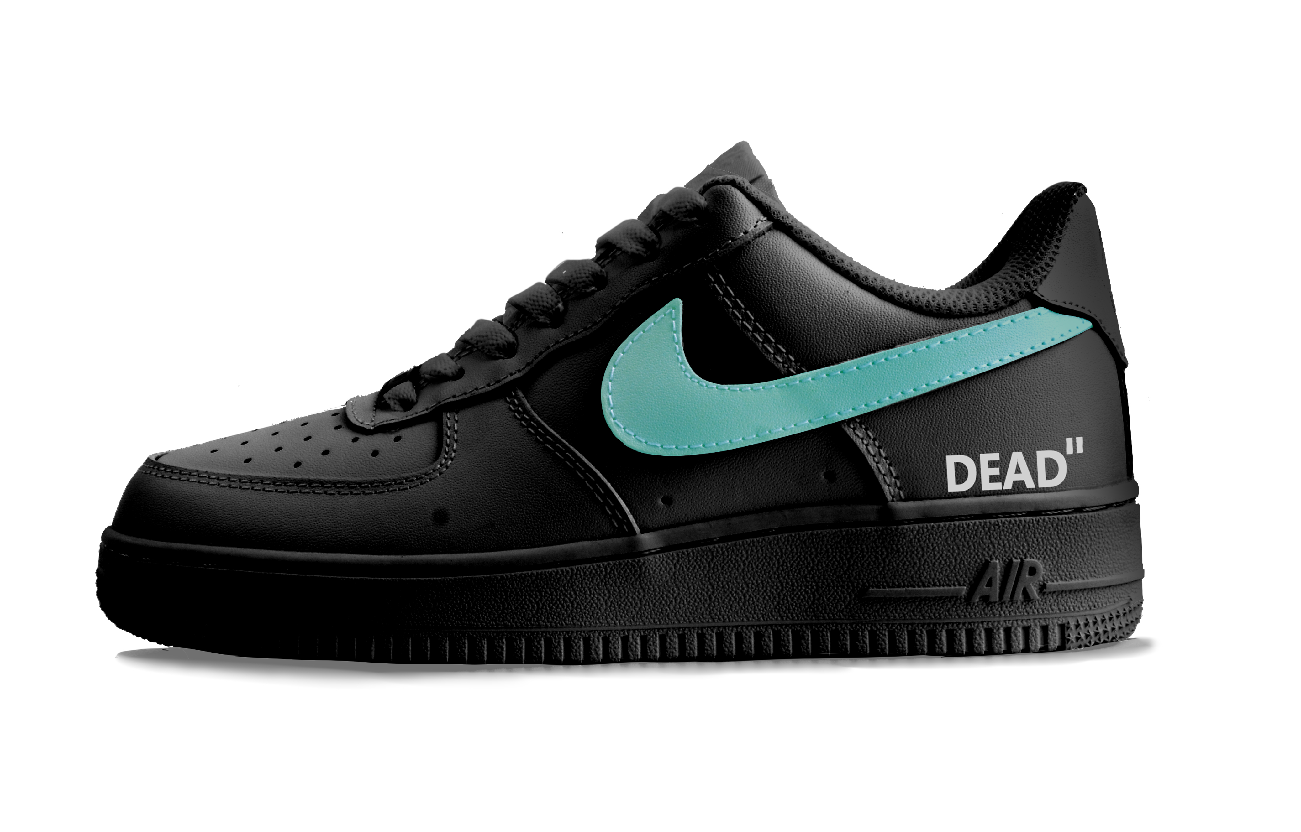 Nike Air Force 1 West Coast Abrasion Resistant Low top Skateboard Shoes Unisex Black