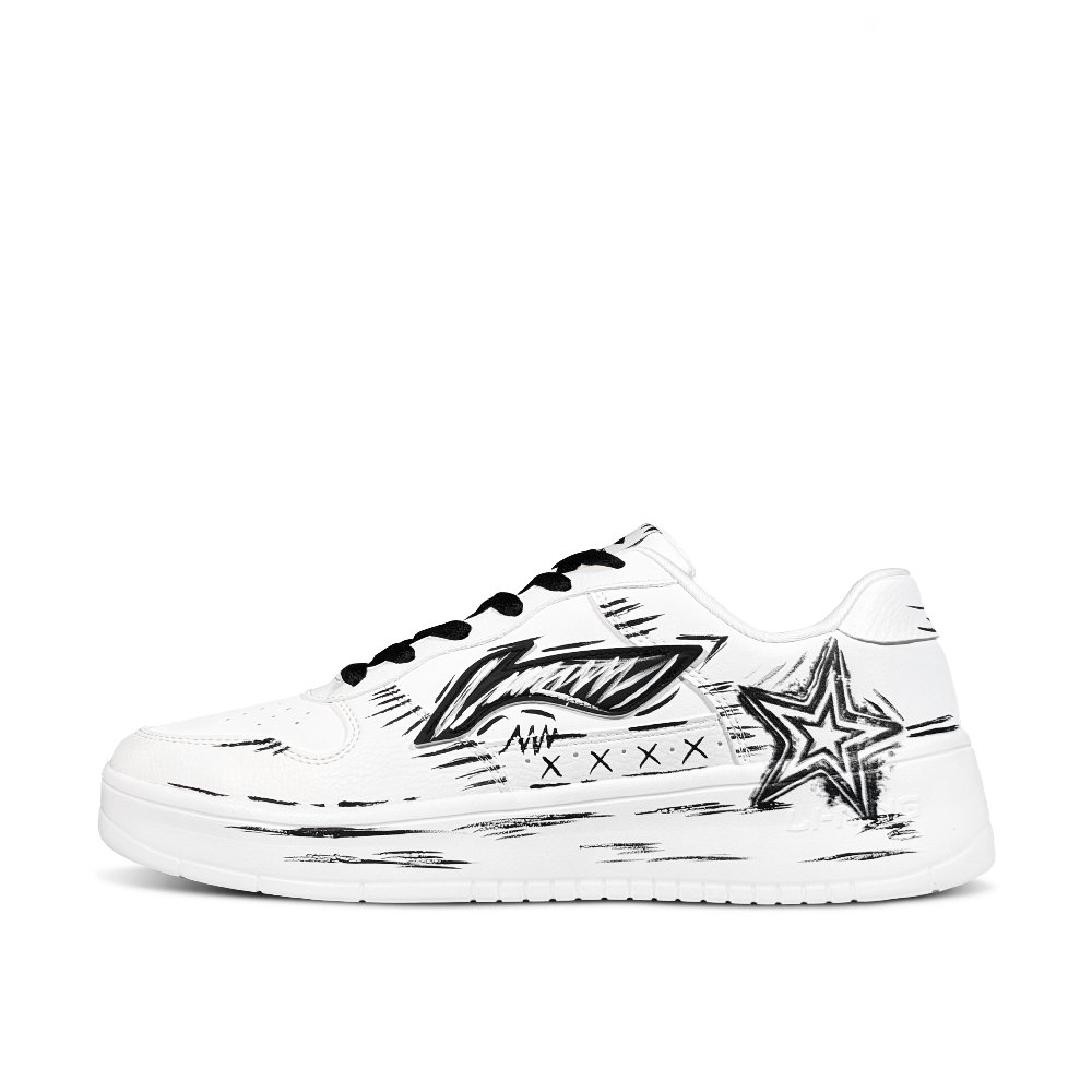 LiNing Pontoon Boats Slip Resistant, Abrasion Resistant, Breathable Low Top Skateboard Shoes Men's Crazy Star