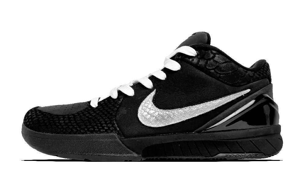 Nike Zoom Kobe 4 Anti-Slip Wear-Resistant Low-Top Basketball Shoes Unisex Black